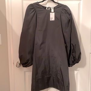 Puff sleeved knee length dress